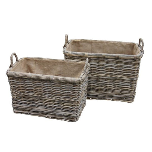Small Rattan Log Basket