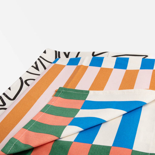 Multi Stripe / Mono Hearts | Tea Towels