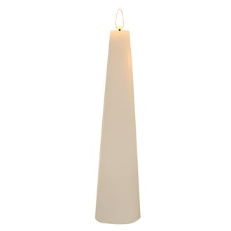 LED Large White Cone Candle