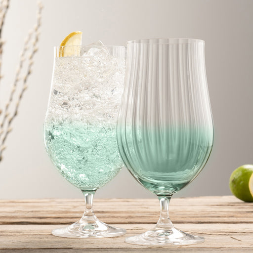 Erne Craft Beer/ Cocktail Glasses | Aqua & Blush