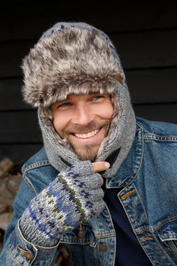 Mens Westport Trapper Hat Blue