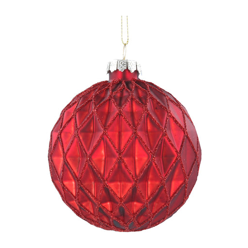 Matt Red Glass Bauble