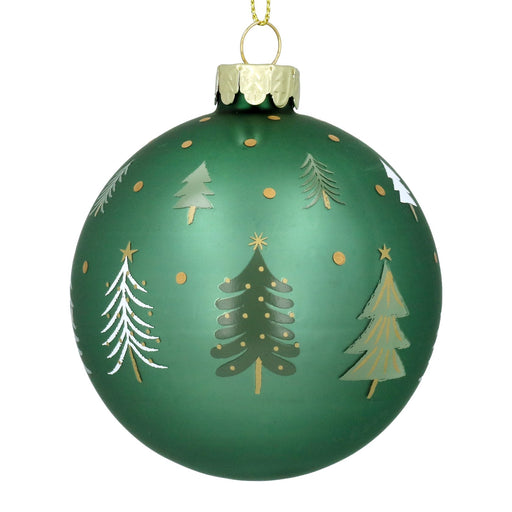 Matt Green Glass Baubles