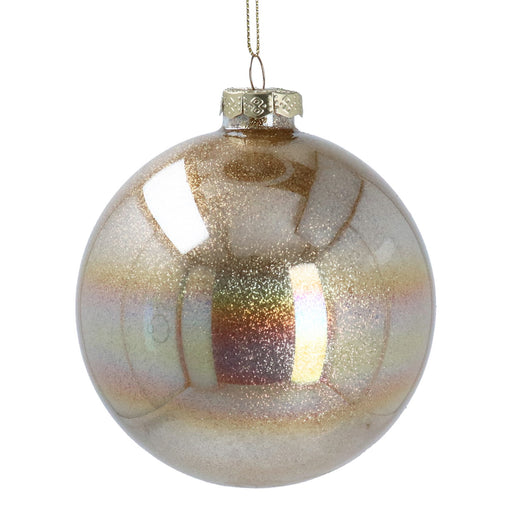 Gold Lurex Glass Baubles