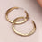 Worn Gold Hammered Hoops