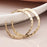 Worn Gold Hammered Hoops