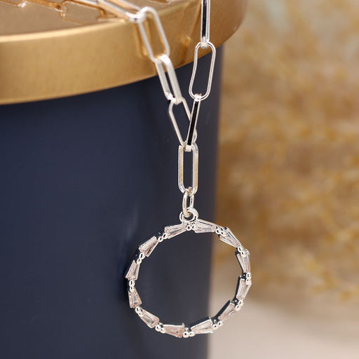 Link Circle Pendant Necklace
