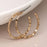 Medium Cube Bead Hoops | Golden