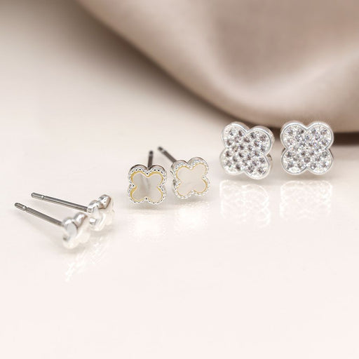 Quatrefoil Earring Set