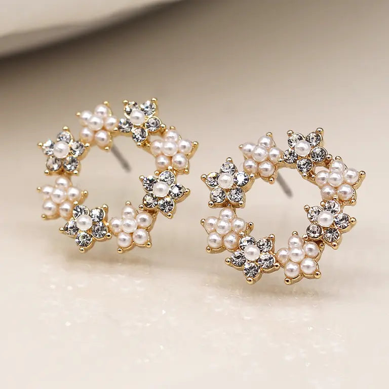 Floral Circle Studs