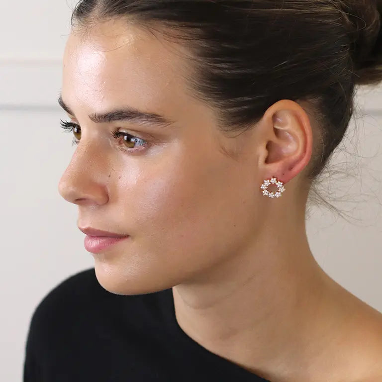 Floral Circle Studs