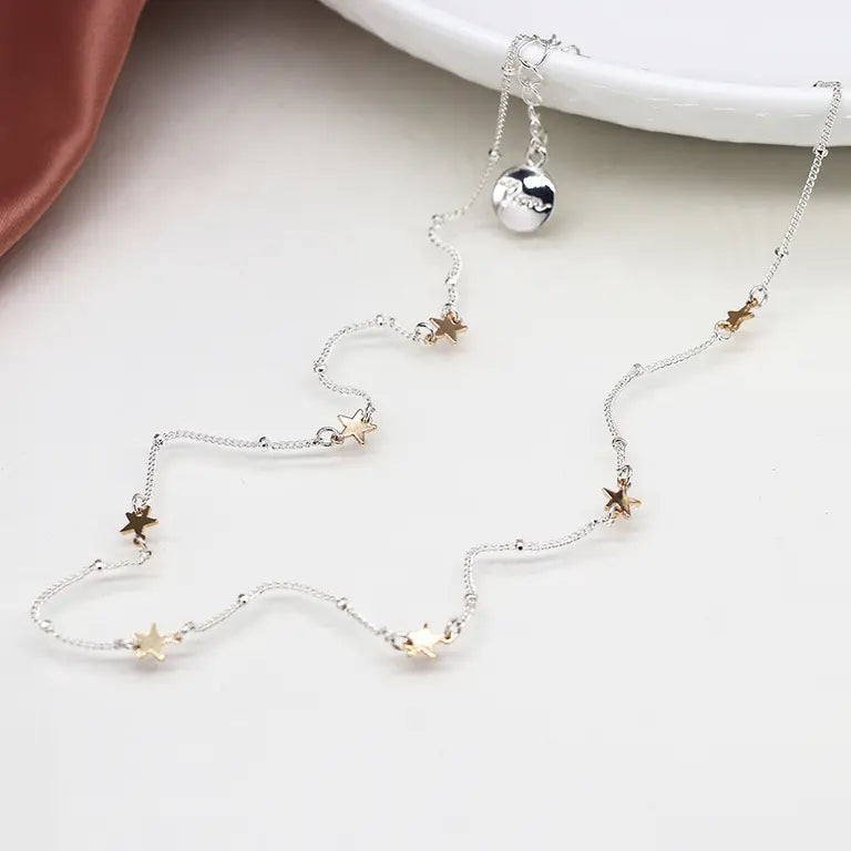 Station Chain & Gold Stars | Necklace