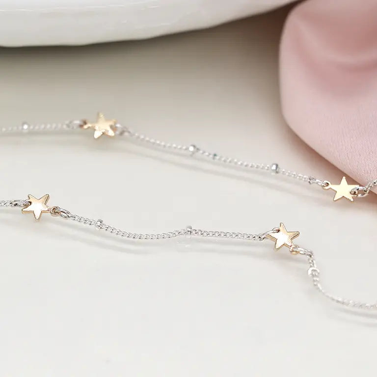 Station Chain & Gold Stars | Necklace