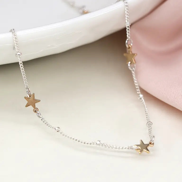 Station Chain & Gold Stars | Necklace