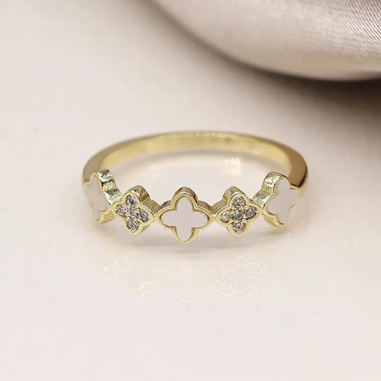 Golden Quatrefoil Ring