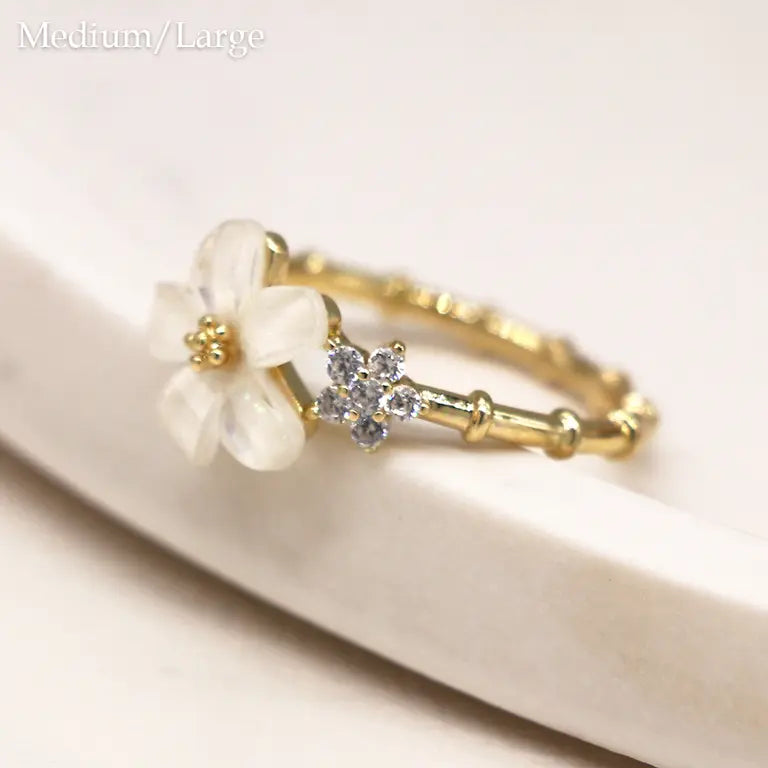 White Flower Ring