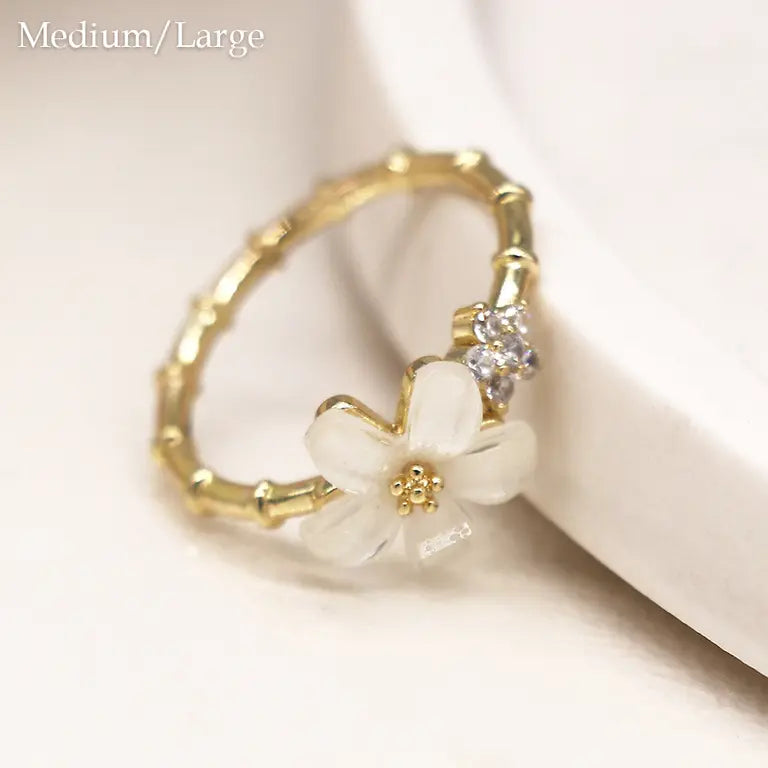 White Flower Ring