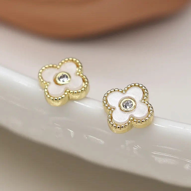 Simple Quatrefoil Studs