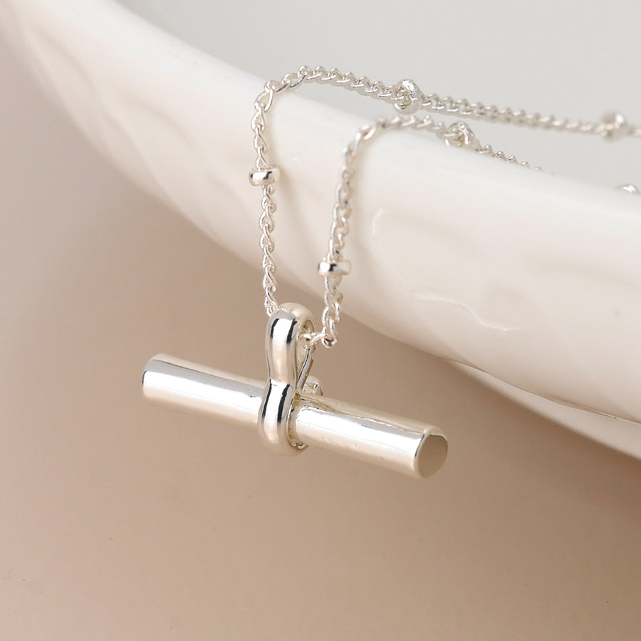 Silver T-Bar | Necklace