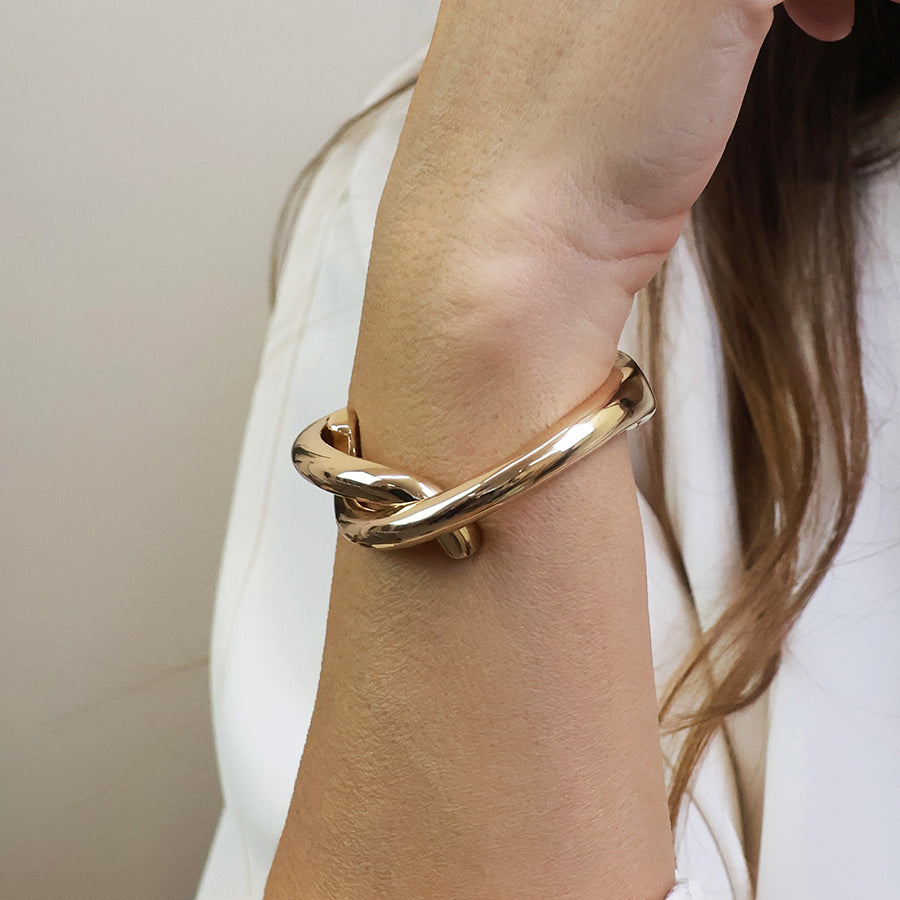Crossover Hinged Bracelet