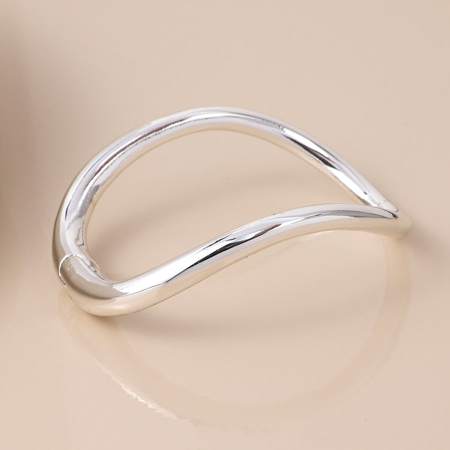 Simple Curve Hinged Bracelet