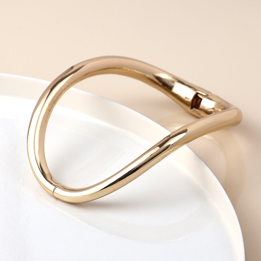 Simple Curve Hinged Bracelet