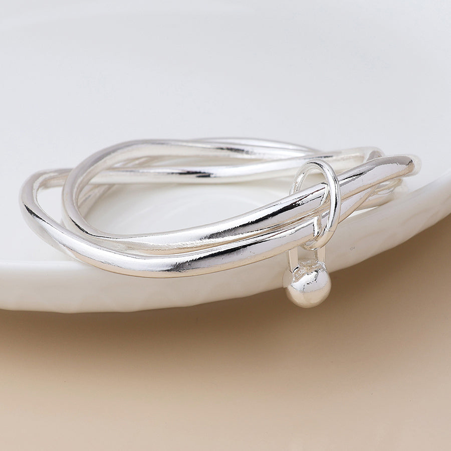 Bracelet Stack with Ball Charm