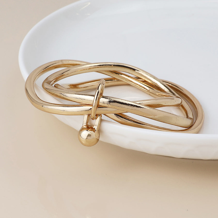 Bracelet Stack with Ball Charm