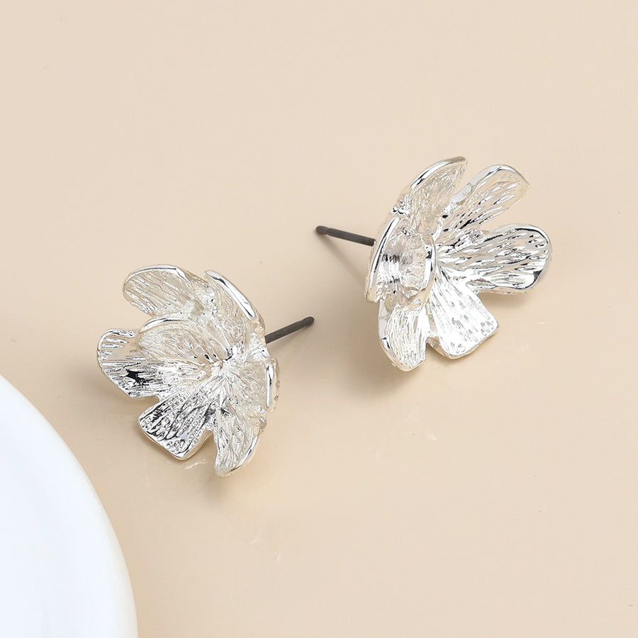 Floral Bloom Earrings | Silver Plated