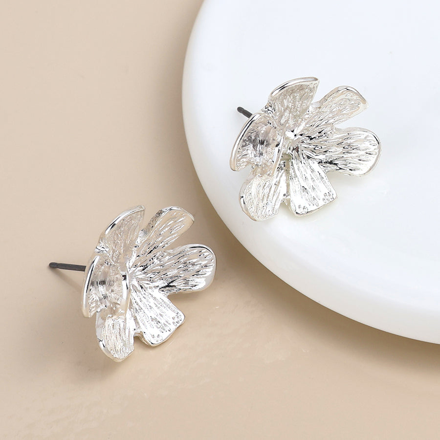 Floral Bloom Earrings | Silver Plated