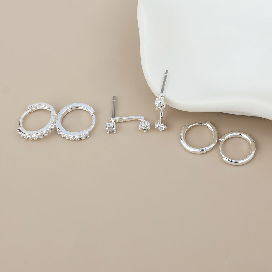 Izzy Hoop & Crystal Lobe Hugger | Earring Set