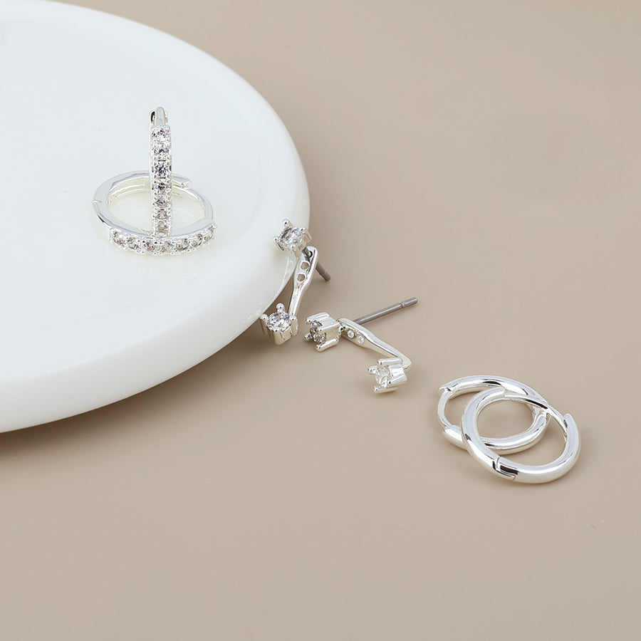 Izzy Hoop & Crystal Lobe Hugger | Earring Set