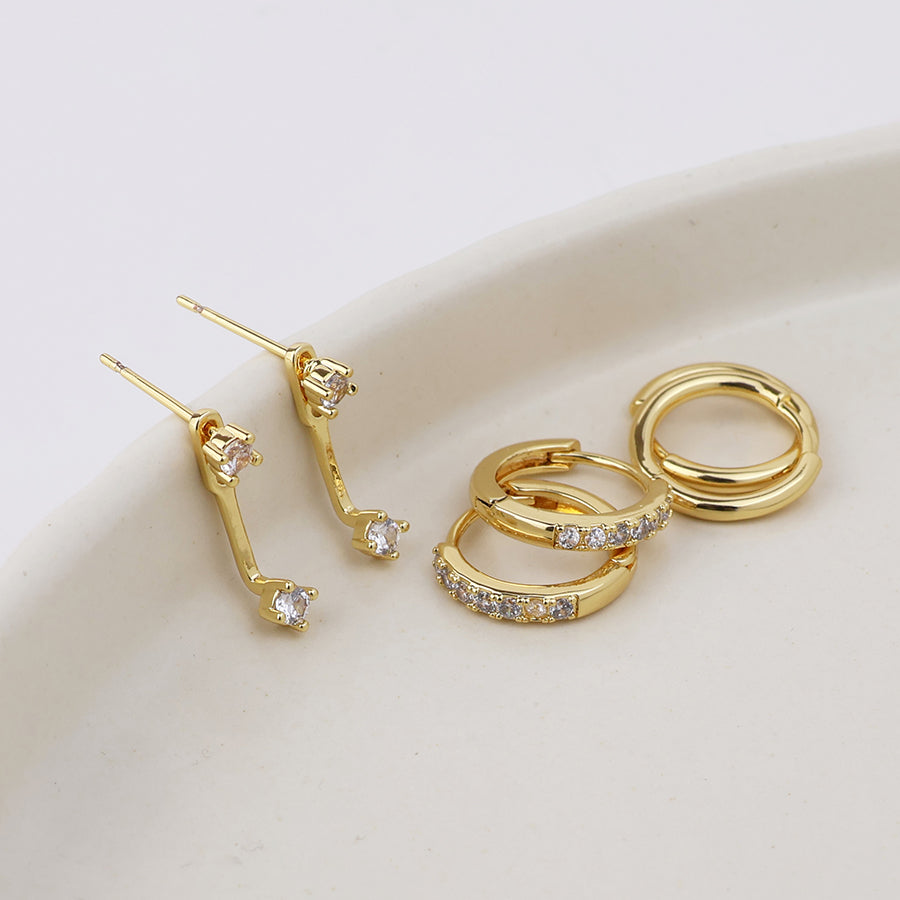 Izzy Hoop & Crystal Lobe Hugger | Earring Set