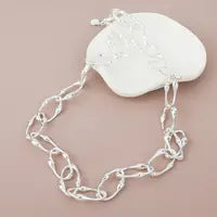 Flux Link Necklace-Silver Plated