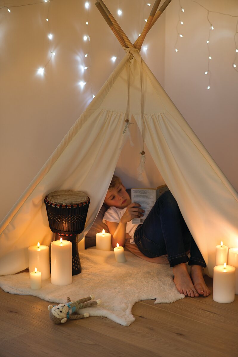 Ivory | LED Small Pillar Candle