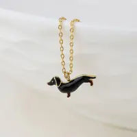 Gretchen Dachshund Pendant Necklace