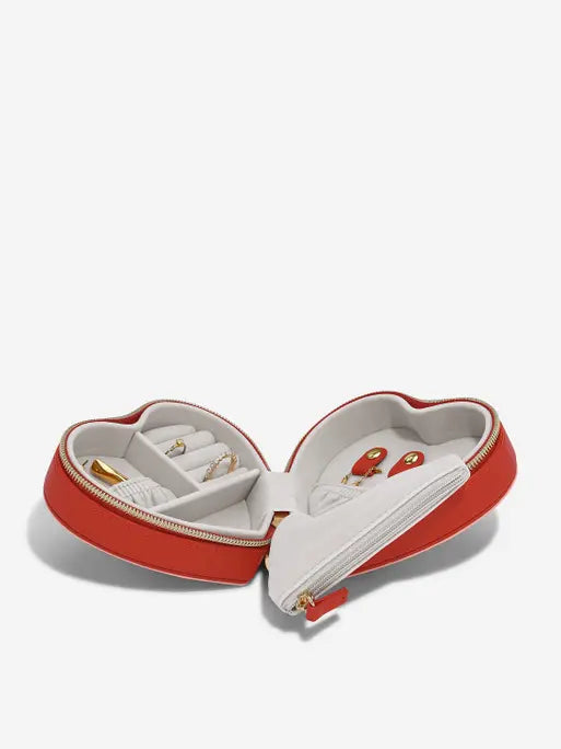 Heart Travel Jewellery Box | Red