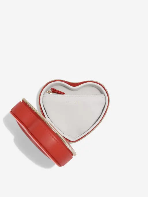 Heart Travel Jewellery Box | Red