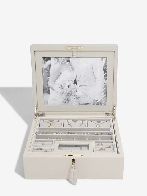 Oatmeal Medium Luxury Photo Jewellery Box