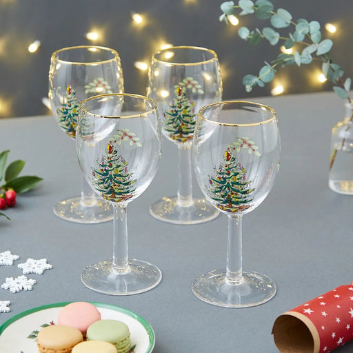 Christmas Tree Wine Glasses