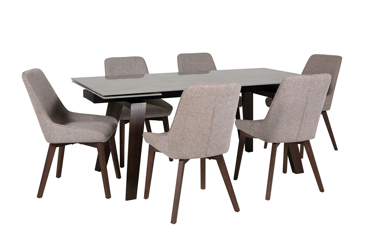 Alex Extendable Dining Table + 6 Chairs