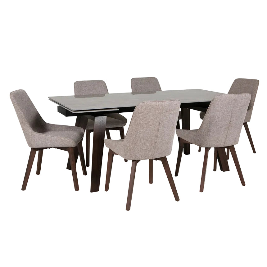 Alex Extendable Dining Table + 6 Chairs