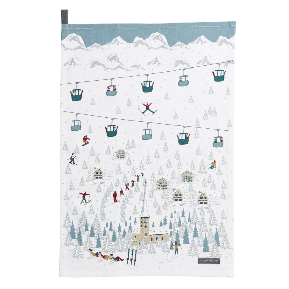 Skiing Tea Towel (Set of 2)