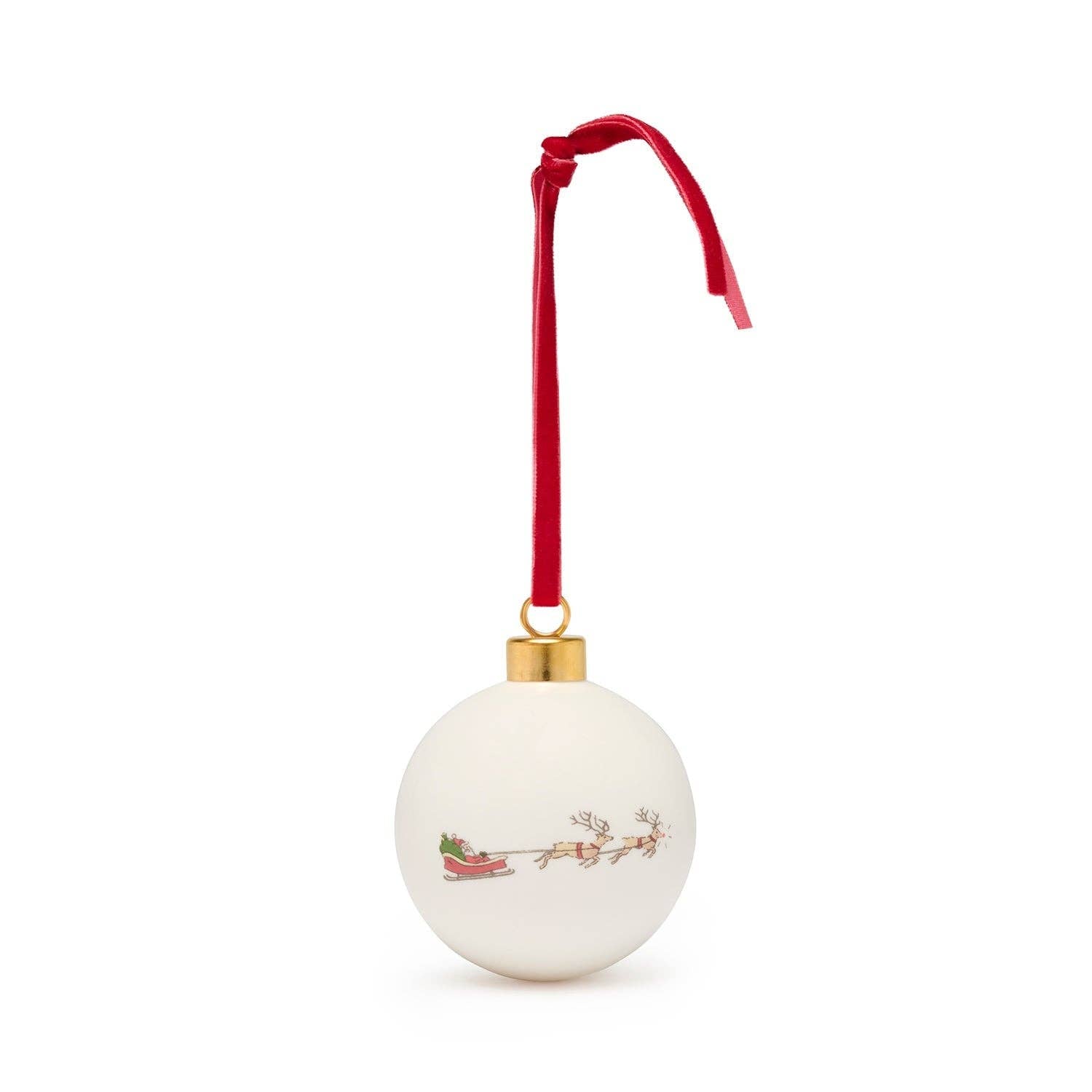Father Christmas China Bauble