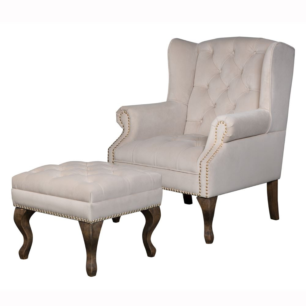 Sandy Armchair and Footstool