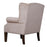 Stone Winged Arm Chair & Footstool