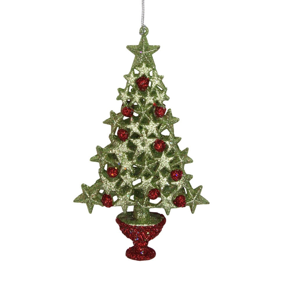 Acrylic Hanging Dec 17cm | Sparkling Star Tree in Pot