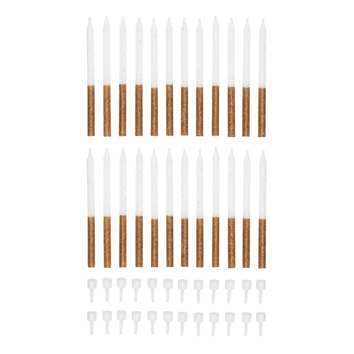 Gold Glitter Candles