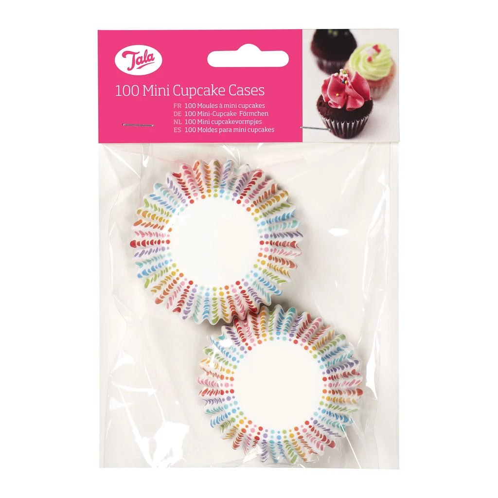 Mini Cupcake Cases | 9cm | Rainbow Dotty