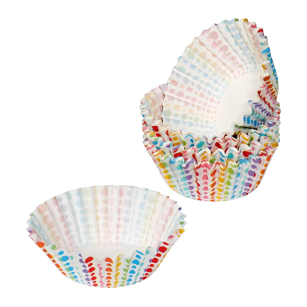Mini Cupcake Cases | 9cm | Rainbow Dotty